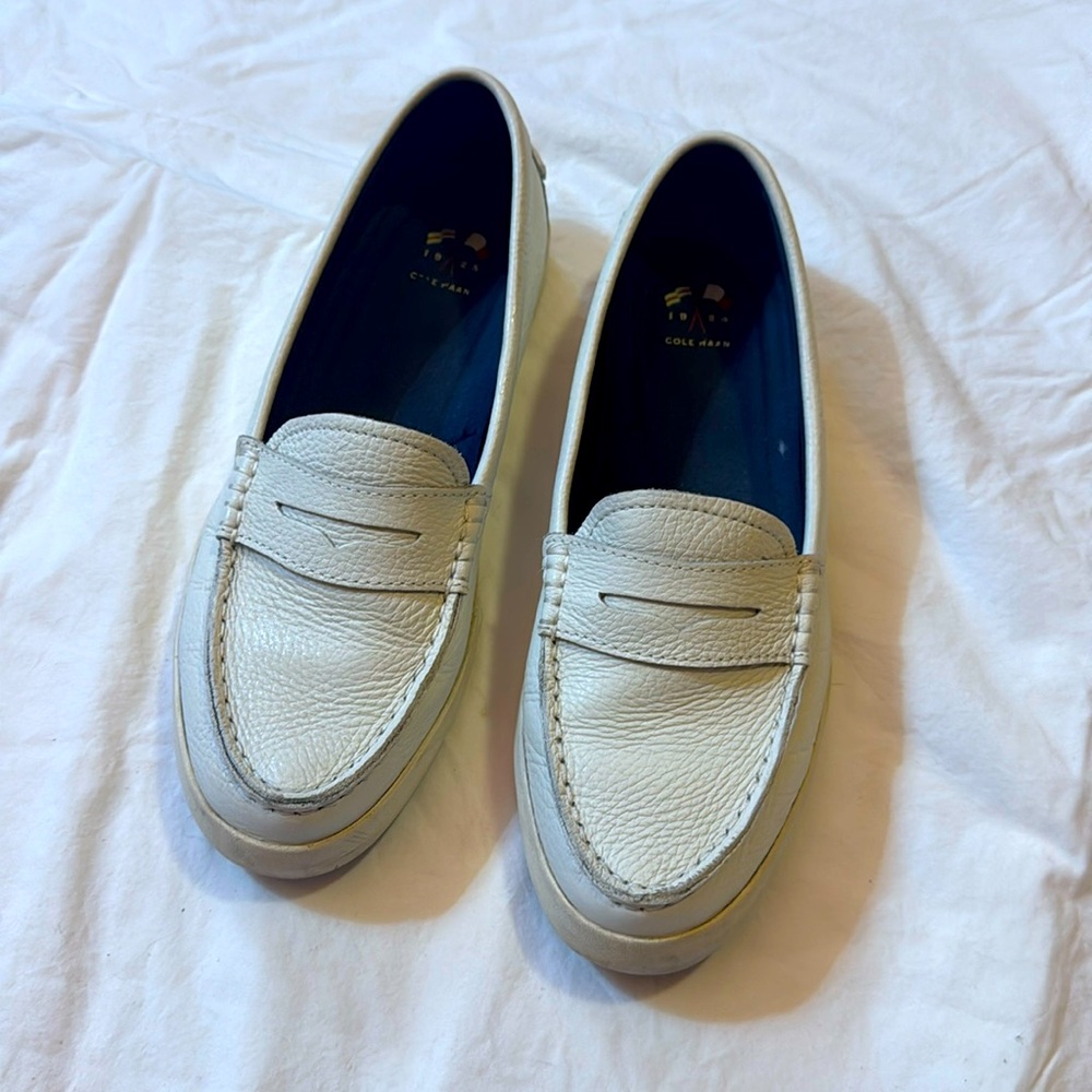 White Cole Haan leather Penny loafer. Size 7.5